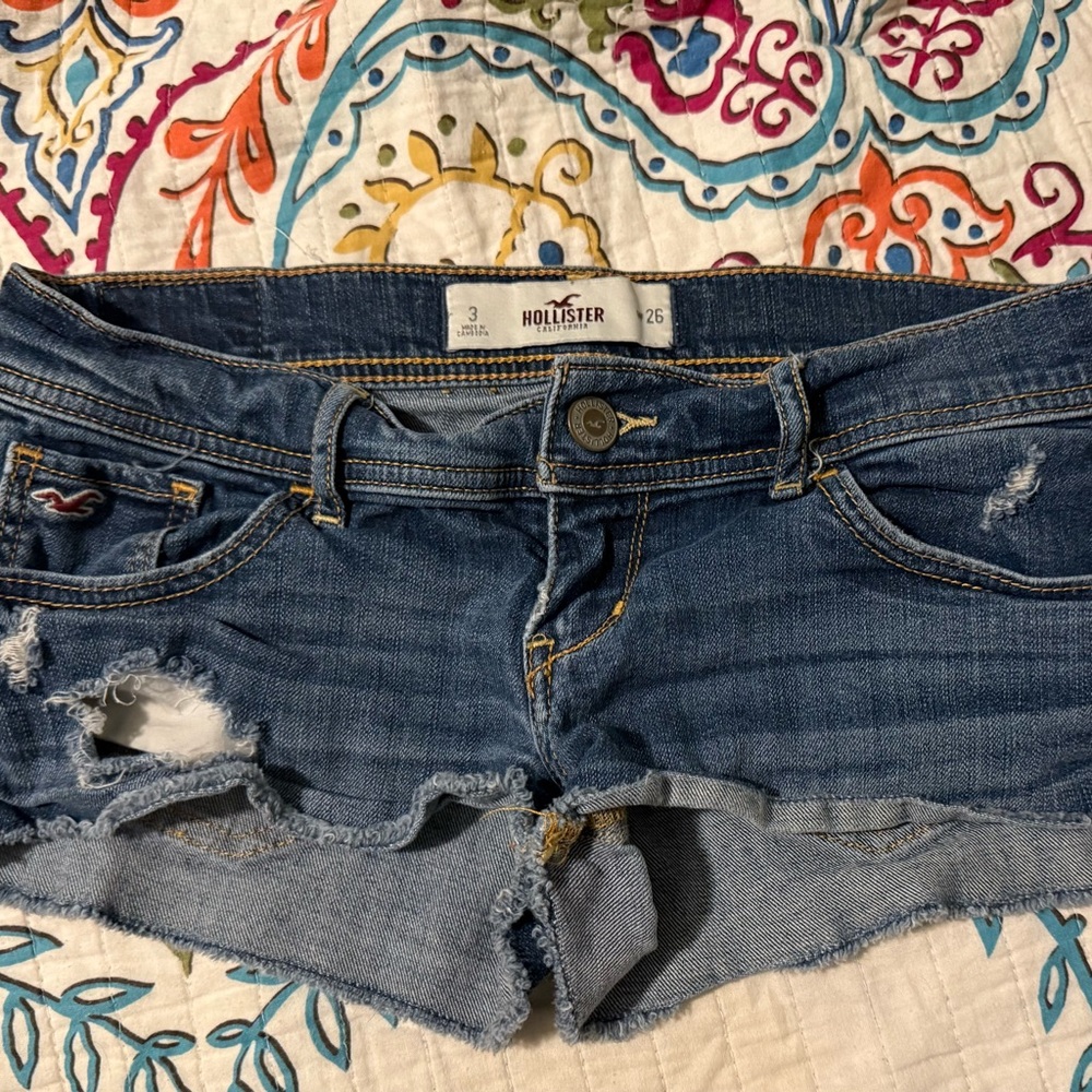 Hollister Dark Blue Denim Shorts
